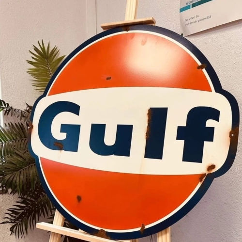 enseigne tole Vintage Gulf