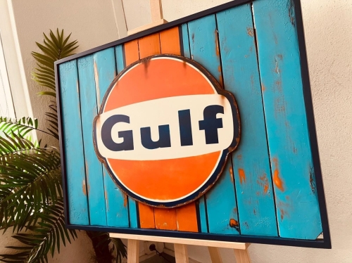 enseigne bois Gulf