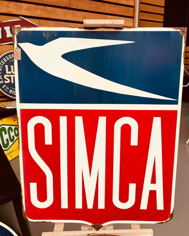 enseigne tole Simca